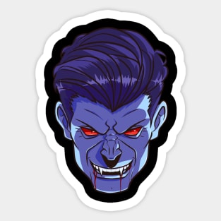 Vampire Fangs Happy Halloween Scary Monster Face Sticker